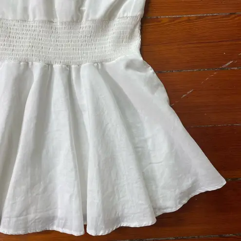 Sundays WeAreSundays Anthropology Mallory White Smocked Waist Tank DressSz M