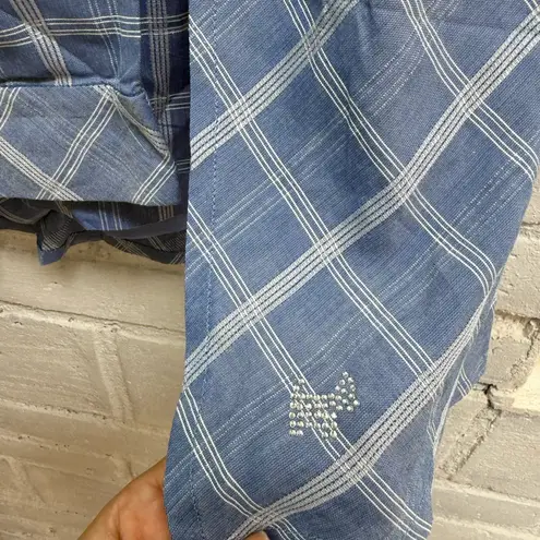 Scottish house Blue Plaid Skirt with Belt size M Size M