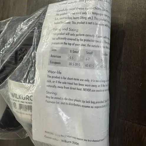 Wilkuro PVC Safety Board Overshoe Black Size 8.5