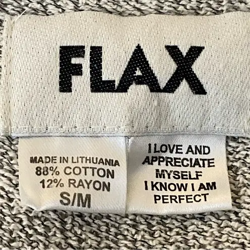 Flax oatmeal knit long buttoned cardigan sweater Size Small Medium. EUC