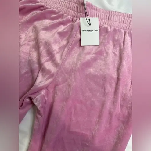 Generation Love Revolve Generation‎ Love Ivy Velour Joggers Bubblegum Pink Large *NWT*