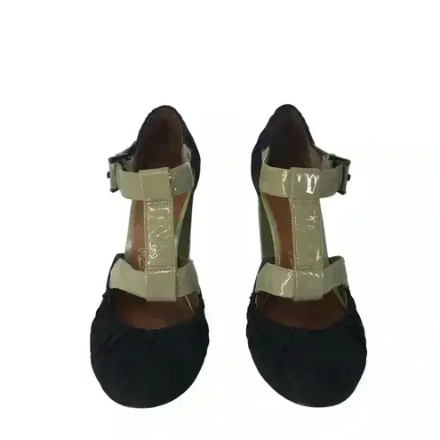 MODERN VINTAGE HEELS WOMENS 7.5 SUEDE PLATFORM PUMPS RETRO GLAM STYLE