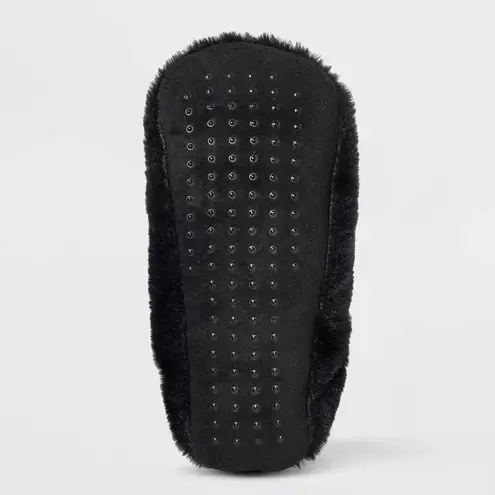 Alien nwt Glitter Embroidered Faux Fur Slipper Socks with Grippers M/L 8