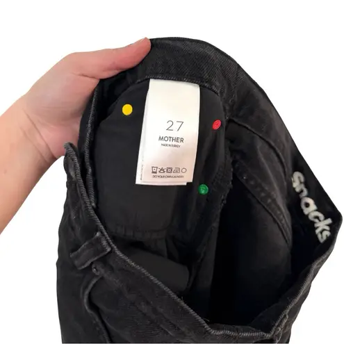 Snacks Mother 27 The Fun Dip Slice Denim Maxi Skirt Late Night Lick Faded Black Size 4