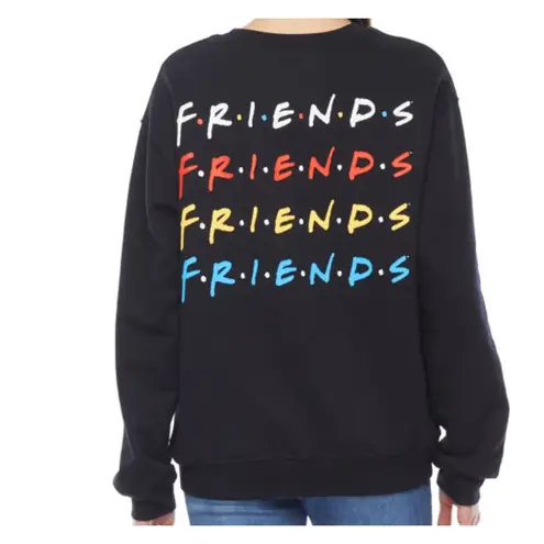 Friends Juniors Black Crew Neck Long Sleeve Sweatshirt