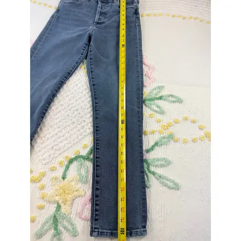 Evereve The Ever Straight High Rise Womens Jeans Size 25 Dark Wash Denim