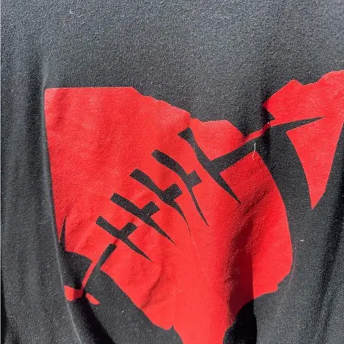 Ohio State Buckeyes Football T Shirt Black with Red Graphic Tee Size 8