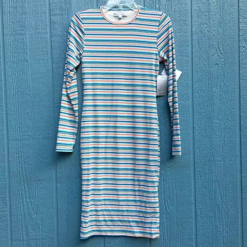 Velvet Torch NWT LA Striped Long Sleeve Dress M
