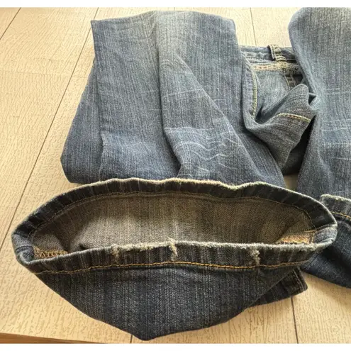 Mossimo Supply Co Distressed Denim Bootcut Jeans Size 13R Blue