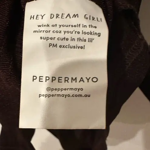 Peppermayo NWT Ring My Bell Mini Dress - Choc Brown Size 10