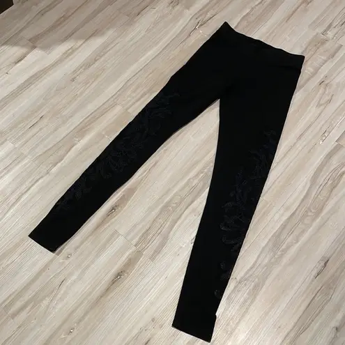 EXPRESS  black embellished beaded leggings XS