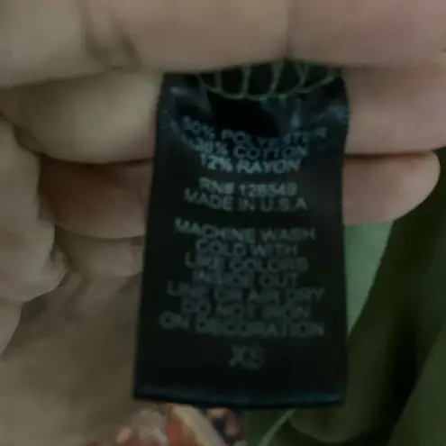 Aviator Nation ESSENTIAL HALF ZIP SWEATSHIRT FADED ARMY Oversized XS #755