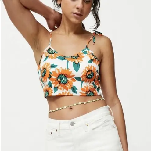 Daisy Street Large Floral Crop Size XS New