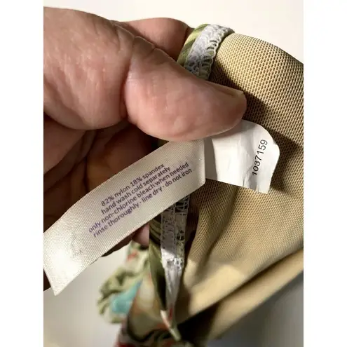 Cacique Swim by Size 22 Swim Bottom Brief Hibiscus Flower Print Nylon Lined