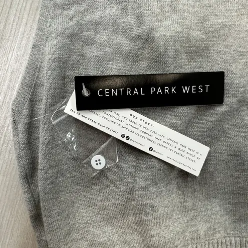 Central Park West Sweater Vest Mock Button Up NWT Medium Preppy Gray Blue