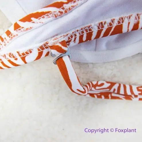 New! Set! Rhythm Hallie Underwire Bikini Top, animal print, zebra White Size L