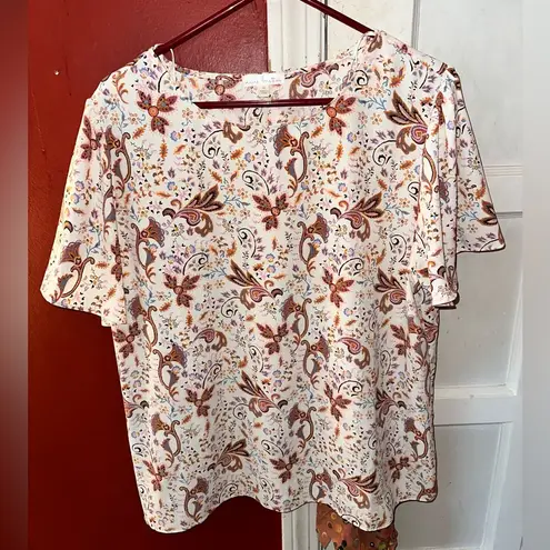 Nine Britton  Floral Blouse With Split Back XL