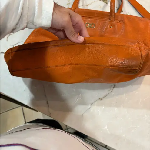 Salvatore Ferragamo Authentic Mika Leather Tote Shoulder Bag 🍊 vintage 2000