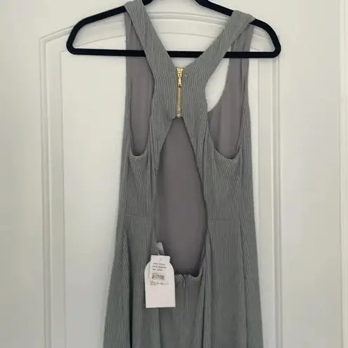 NWT RUMER Rosa Stripe Cutout Maxi Dress Seafoam Sz Large