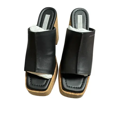 Stella McCartney NIB Skyla 115mm Platform Sandals in Black Size 40