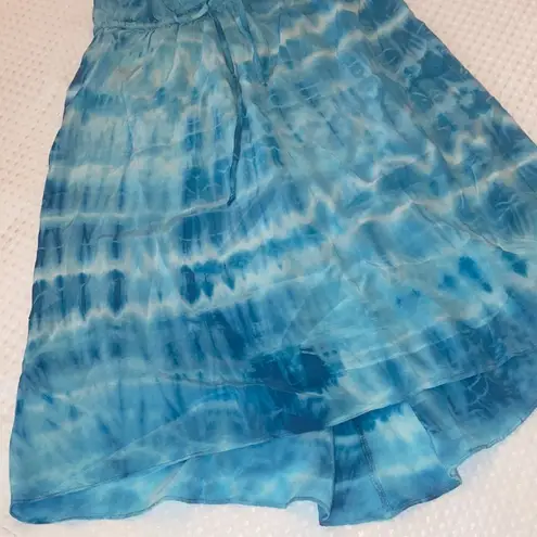 Gypsy 05 NEW! Silk Mini Sun Dress Small Turquoise