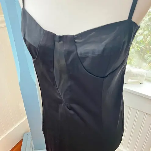 Italian Black Midi Bodycon Dress by Punto E Virgola NWT Glam Goth Size undefined