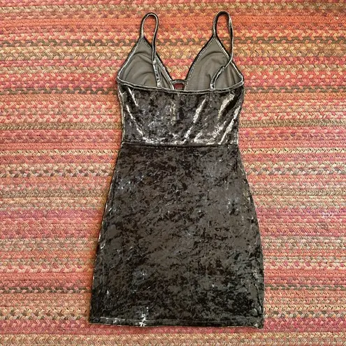 Bear Dance OLIVE GREEN CRUSHED VELVET CAMI DRESS