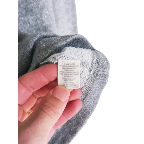 Aerie Y2K Vintage 2000s  Fur Collar Hood Pullover Hoodie Gray XS Retro Emo Punk