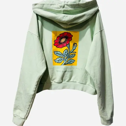 Boys Lie Rare GET BLOCKED MINT GREEN Sweatshirt Graphic Oversized HOODIE OS