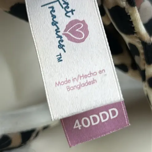 secret treasures Leopard Print Underwire Bra Size 44DD