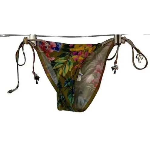 Zimmermann Tropicana Floral Side Tie Bikini Swimsuit Bottoms Size 2-4 New