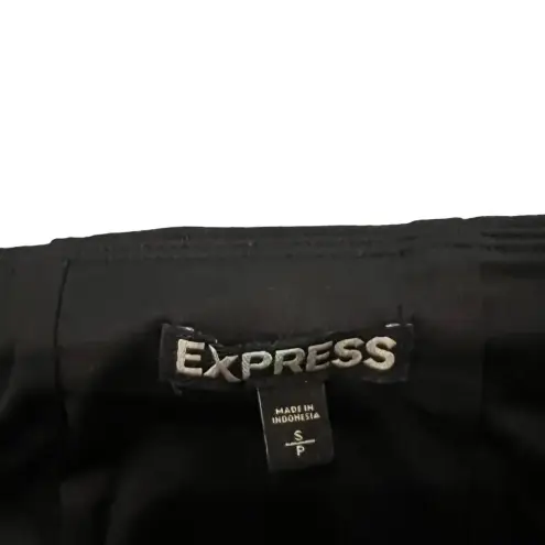 EXPRESS  Women's Black Draped Mini Skirt O-Ring Buckle Detail Size Small‎
