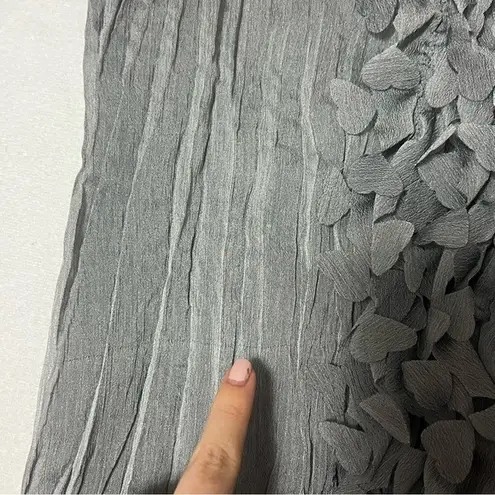 Vintage piano pleated heart shape shirt Gray Size L