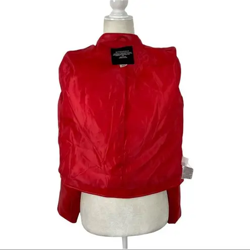 Riverdale Moto Cropped Costume Biker Faux Leather Jacket Red Cheryl Blossom S