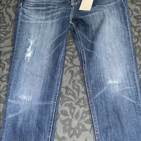 Vigoss  Marley mid-rise skinny denim jeans women's size 30 semi distressed casual