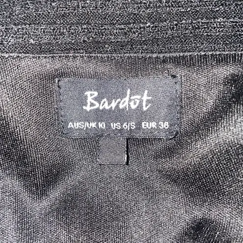 Bardot Sonia Rib midi Dress in Black