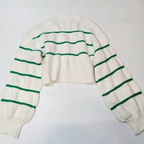 superdown  Sophia Stripe Sweater in White & Green