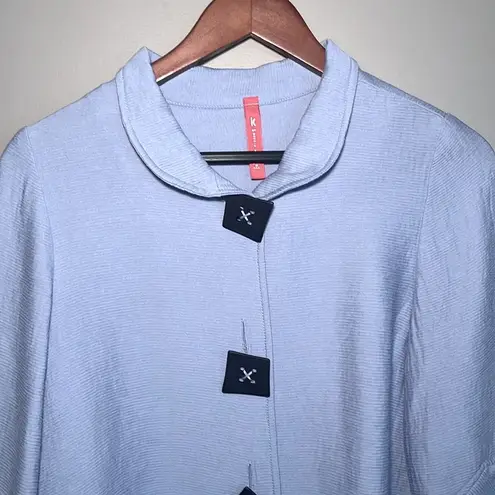 IC by Connie K Light Blue Swing Top Size Small