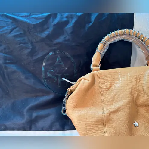 Ash NWT, shoulder Bag, with Crossbody strap, Soft Leather, zippers, grommets