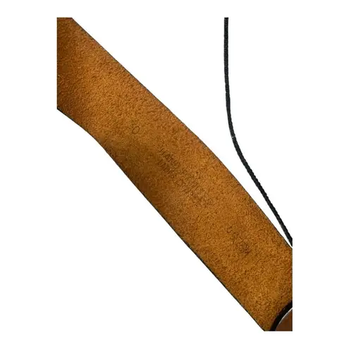 Artisan Brown Cowhide Leather Belt with Textured Surface and Classic Design