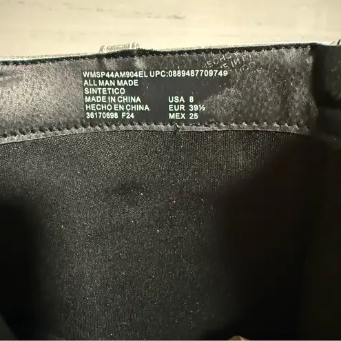 Silver Pointed Toe Kitten Heel Buckle Zip Metallic Silver Booties 8