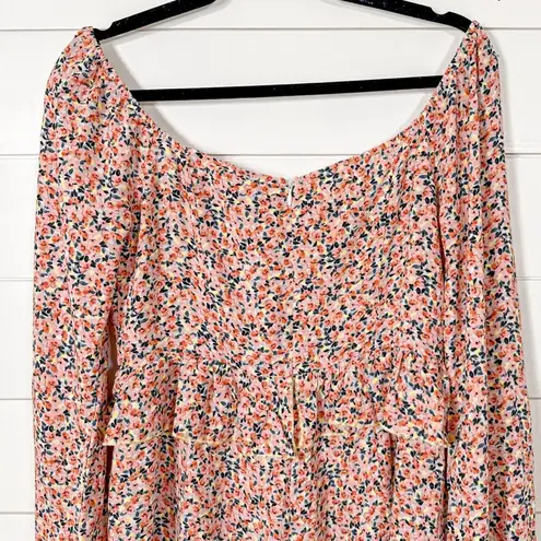 NEW Sadie & Sage Women’s Pink Floral Ruffle Romper, NEW with Tags, Size Medium