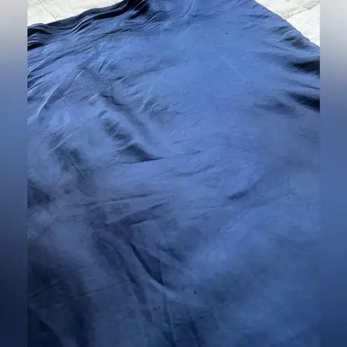 Aritzia Wilfred Only Ruched Slip Satin Midi/Mini Dress Navy Blue Medium