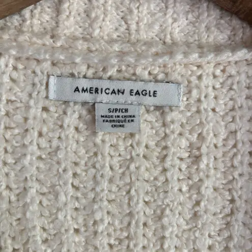 American Eagle  | cream cozy knit oversized button front cardigan