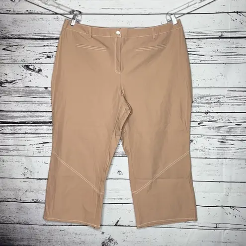 Alfani Plus NWT Size 22W Naked Clay Pink/Tan Jungle Breeze Straight Ankle Pant