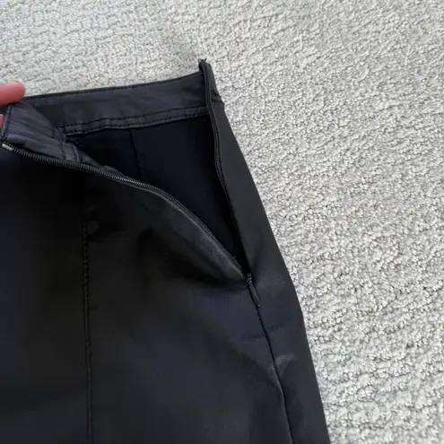 Indigo rising black pleather skirt large mini size medium party holiday cocktail