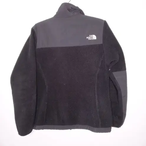 The North Face  black zip up fleece jacket