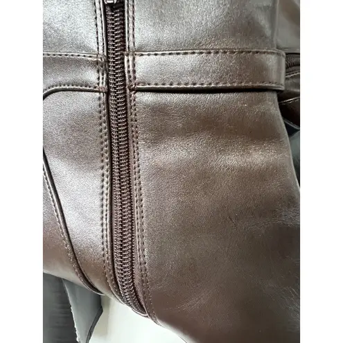 Nine & Co. NCPHILLIPEK" Womens Size 9.5 Leather Ankle Bootie Side Zip Buckle Y2K - Image 8