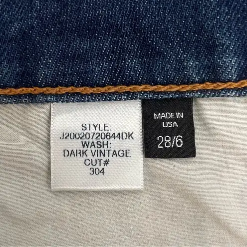 Veronica Beard Sandi Cropped Flare High Rise Jeans in Dark Vintage Wash Size 28