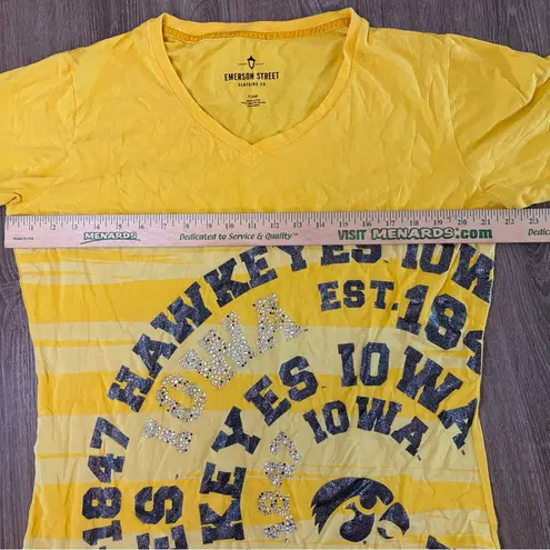 Yellow Iowa Hawkeyes Graphic T